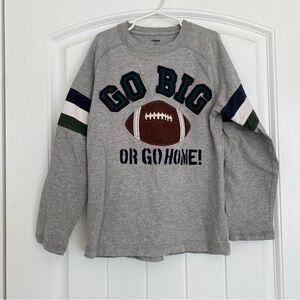 Gymboree Go Big or Go Home Football Long Sleeve Tee Size 8
